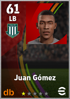 Juan Gómez — LB, OVR 61, MAX 61