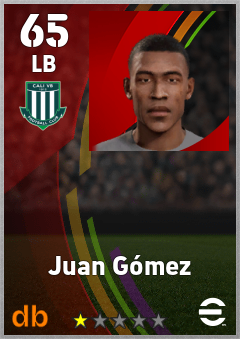 Juan Gómez — LB, OVR 65, MAX 65