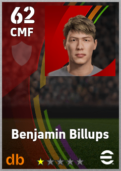 Benjamin Billups — CMF, OVR 62, MAX 62