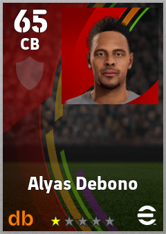 Alyas Debono — CB, OVR 65, MAX 65