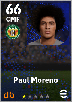 Paul Moreno — CMF, OVR 66, MAX 66