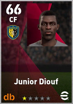Junior Diouf — CF, OVR 66, MAX 66