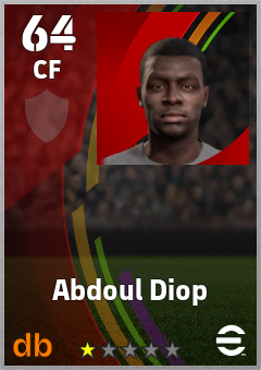 Abdoul Diop — CF, OVR 64, MAX 64