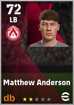 Matthew Anderson — LB, OVR 72, MAX 72
