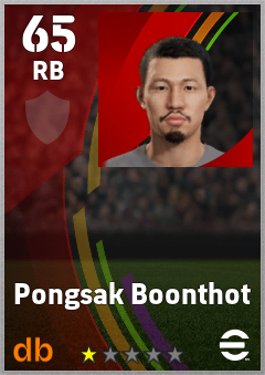 Pongsak Boonthot — RB, OVR 65, MAX 65