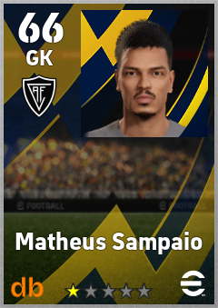 Matheus Sampaio — GK, OVR 66, MAX 66