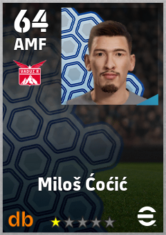 Miloš Ćoćić — AMF, OVR 64, MAX 64