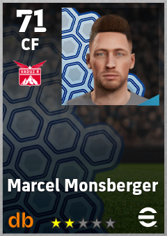 Marcel Monsberger — CF, OVR 71, MAX 71