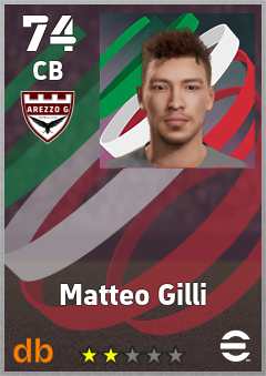 Matteo Gilli — CB, OVR 74, MAX 74