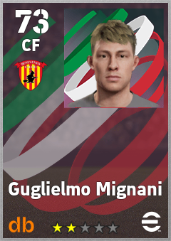 Guglielmo Mignani — CF, OVR 73, MAX 73