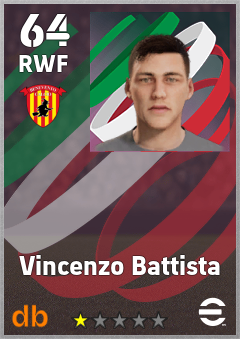 Vincenzo Battista — RWF, OVR 64, MAX 64