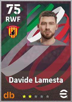Davide Lamesta — RWF, OVR 75, MAX 75