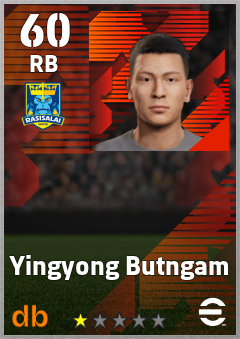 Yingyong Butngam — RB, OVR 60, MAX 60