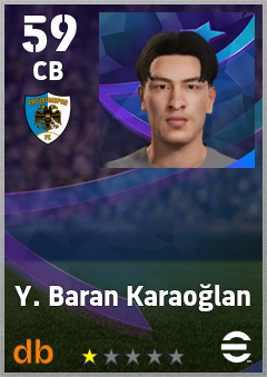 Y. Baran Karaoğlan — CB, OVR 59, MAX 59