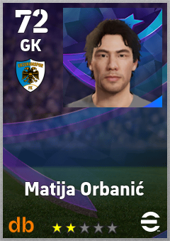 Matija Orbanić — GK, OVR 72, MAX 72
