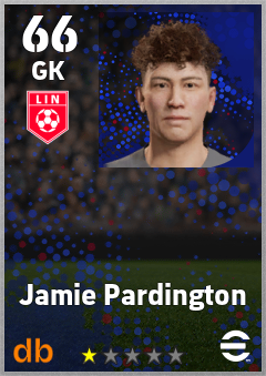 Jamie Pardington — GK, OVR 66, MAX 66