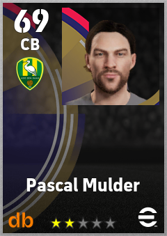 Pascal Mulder — CB, OVR 69, MAX 69