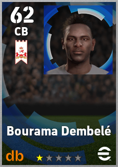 Bourama Dembelé — CB, OVR 62, MAX 62
