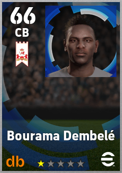 Bourama Dembelé — CB, OVR 66, MAX 66