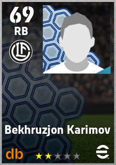Bekhruzjon Karimov — RB, OVR 69, MAX 69