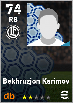Bekhruzjon Karimov — RB, OVR 74, MAX 74