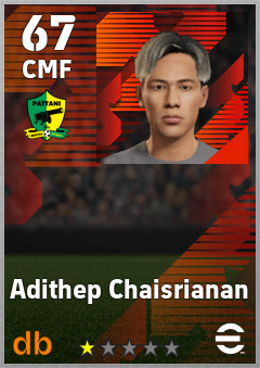Adithep Chaisrianan — CMF, OVR 67, MAX 67