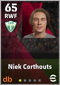 Niek Corthouts — RWF, OVR 65, MAX 65