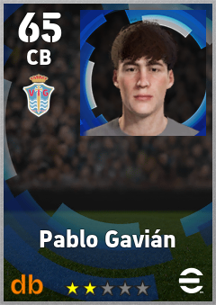 Pablo Gavián — CB, OVR 65, MAX 65