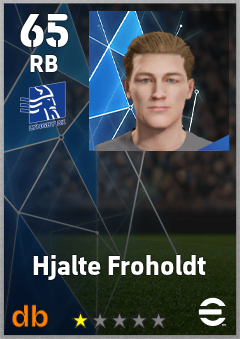 Hjalte Froholdt — RB, OVR 65, MAX 65