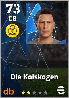 Ole Kolskogen — CB, OVR 73, MAX 73