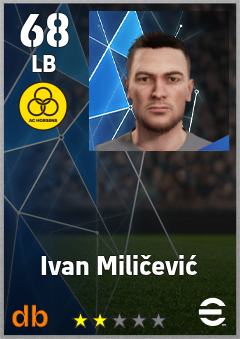 Ivan Miličević — LB, OVR 68, MAX 68