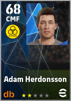 Adam Herdonsson — CMF, OVR 68, MAX 68