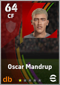 Oscar Mandrup — CF, OVR 64, MAX 64