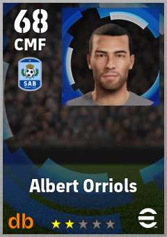 Albert Orriols — CMF, OVR 68, MAX 68