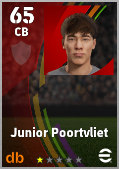 Junior Poortvliet — CB, OVR 65, MAX 65