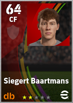 Siegert Baartmans — CF, OVR 64, MAX 64