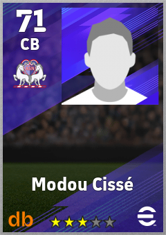 Modou Cissé — CB, OVR 71, MAX 71