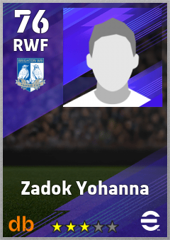 Zadok Yohanna — RWF, OVR 76, MAX 76