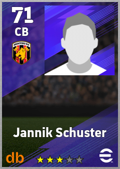 Jannik Schuster — CB, OVR 71, MAX 71
