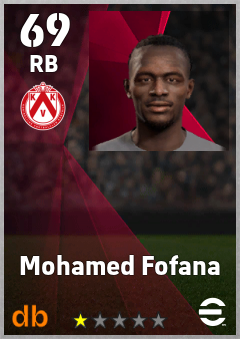 Mohamed Fofana — RB, OVR 69, MAX 69