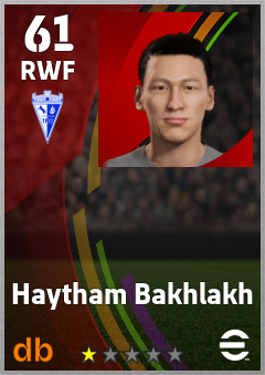 Haytham Bakhlakh — RWF, OVR 61, MAX 61
