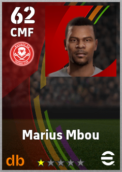 Marius Mbou — CMF, OVR 62, MAX 62