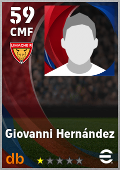 Giovanni Hernández — CMF, OVR 59, MAX 59