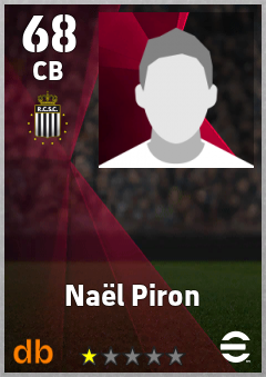 Naël Piron — CB, OVR 68, MAX 68