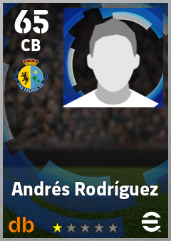 Andrés Rodríguez — CB, OVR 65, MAX 65