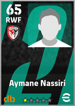 Aymane Nassiri — RWF, OVR 65, MAX 65