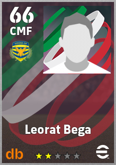 Leorat Bega — CMF, OVR 66, MAX 66