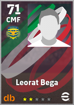 Leorat Bega — CMF, OVR 71, MAX 71