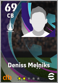 Deniss Meļņiks — CB, OVR 69, MAX 69