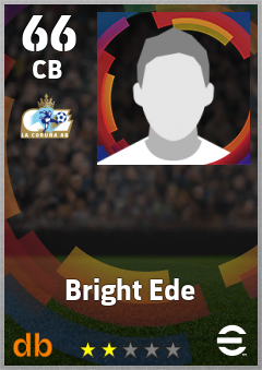 Bright Ede — CB, OVR 66, MAX 66